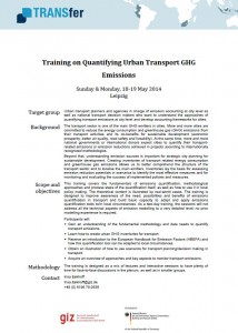 ITF - Training on Quanifying Urban Transport GHG Emissions